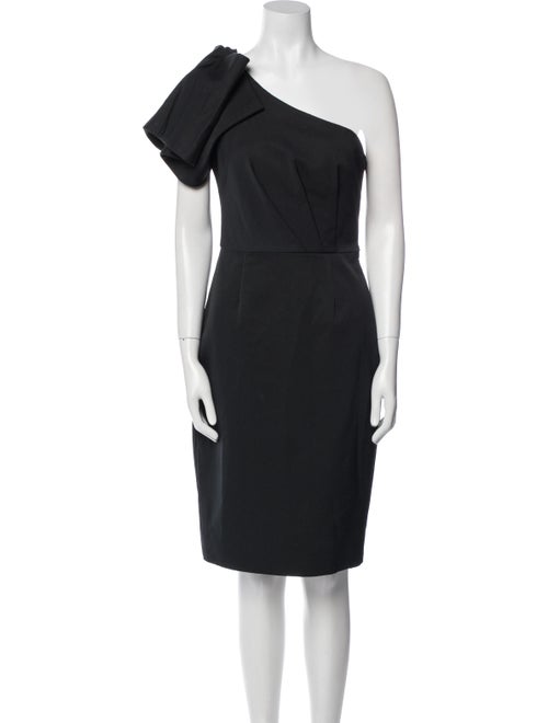 Lela Rose One-Shoulder Midi Length Dress