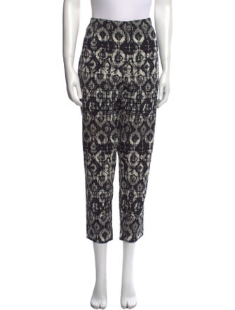 Lela Rose Printed Straight Leg Pants