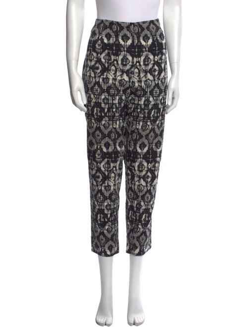 Lela Rose Printed Straight Leg Pants