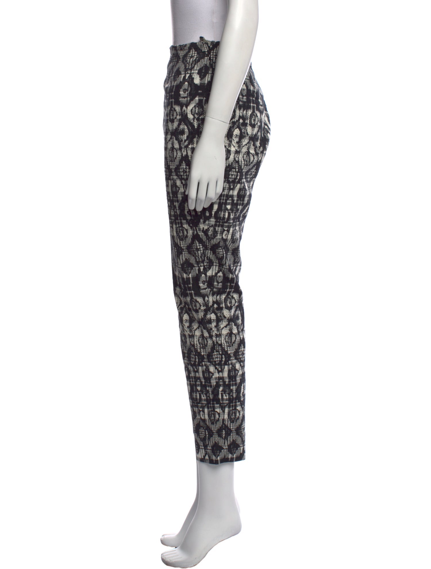 Lela Rose Printed Straight Leg Pants