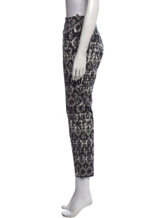 Lela Rose Printed Straight Leg Pants