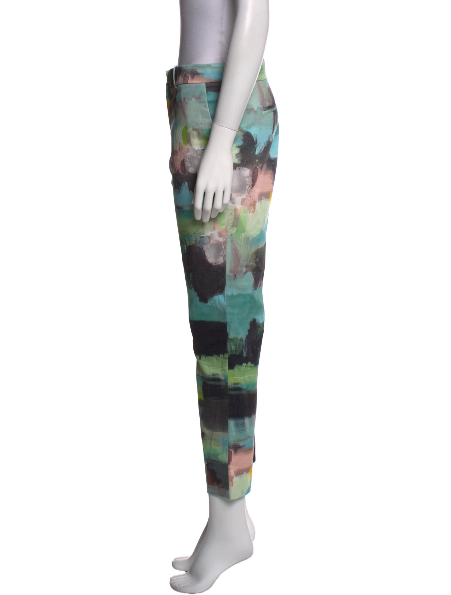 Lela Rose Tie-Dye Print Straight Leg Pants