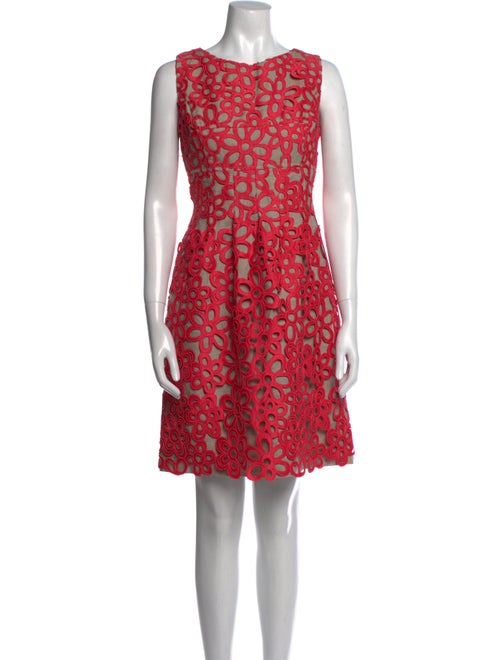 Lela Rose Printed Knee-Length Dress