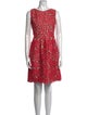 Lela Rose Printed Knee-Length Dress