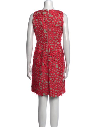 Lela Rose Printed Knee-Length Dress