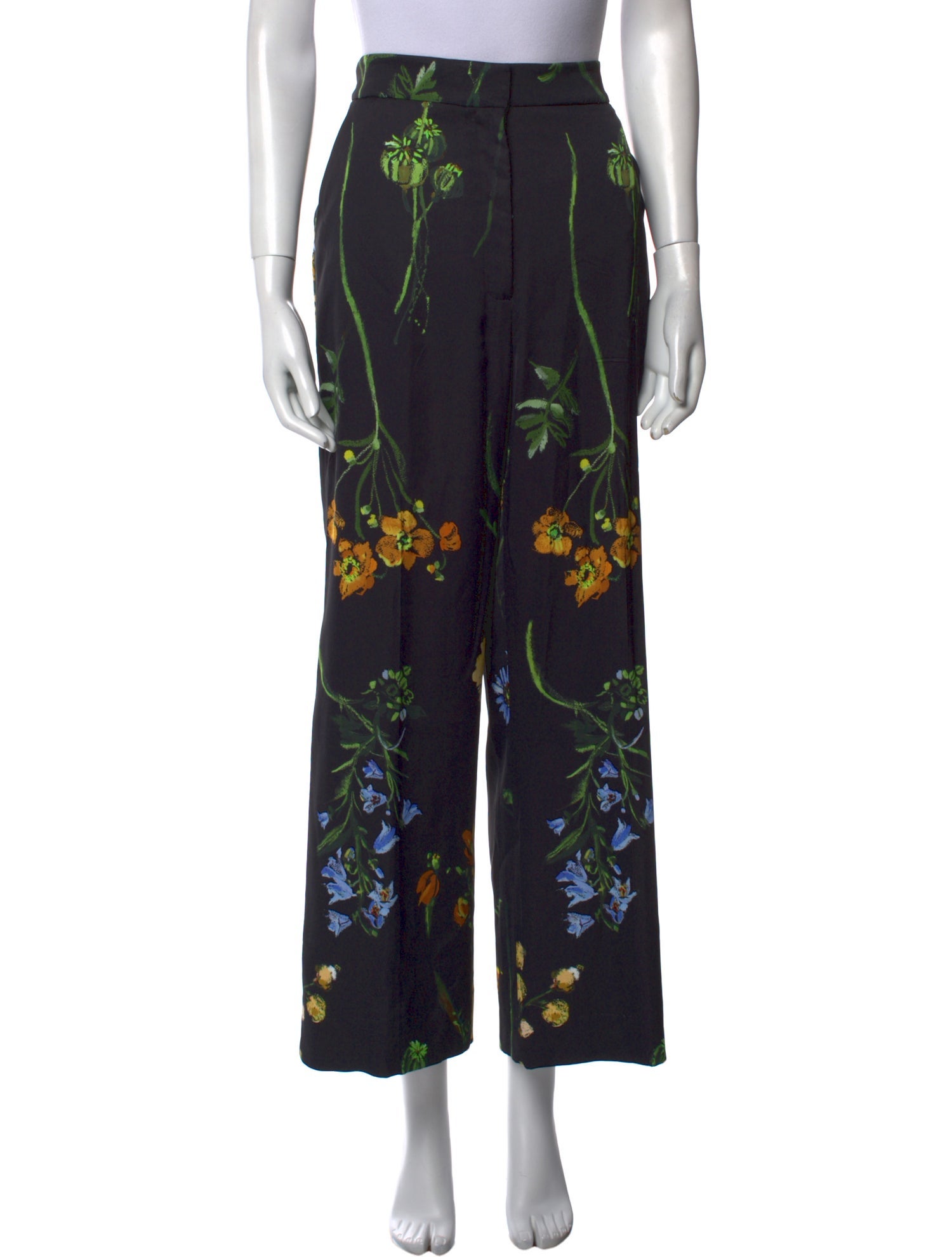 Lela Rose Printed Wide Leg Pants