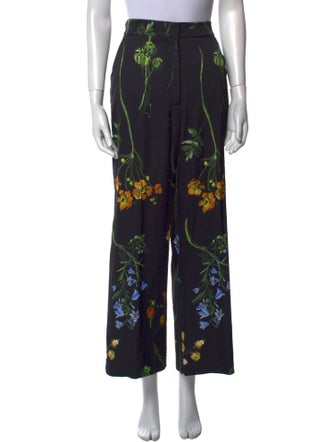 Lela Rose Printed Wide Leg Pants