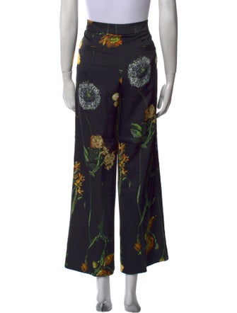 Lela Rose Printed Wide Leg Pants