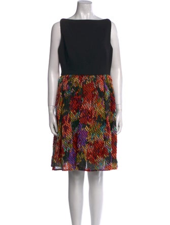 Lela Rose Printed Mini Dress