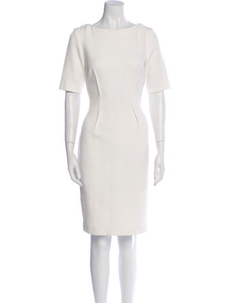 Lela Rose Bateau Neckline Knee-Length Dress