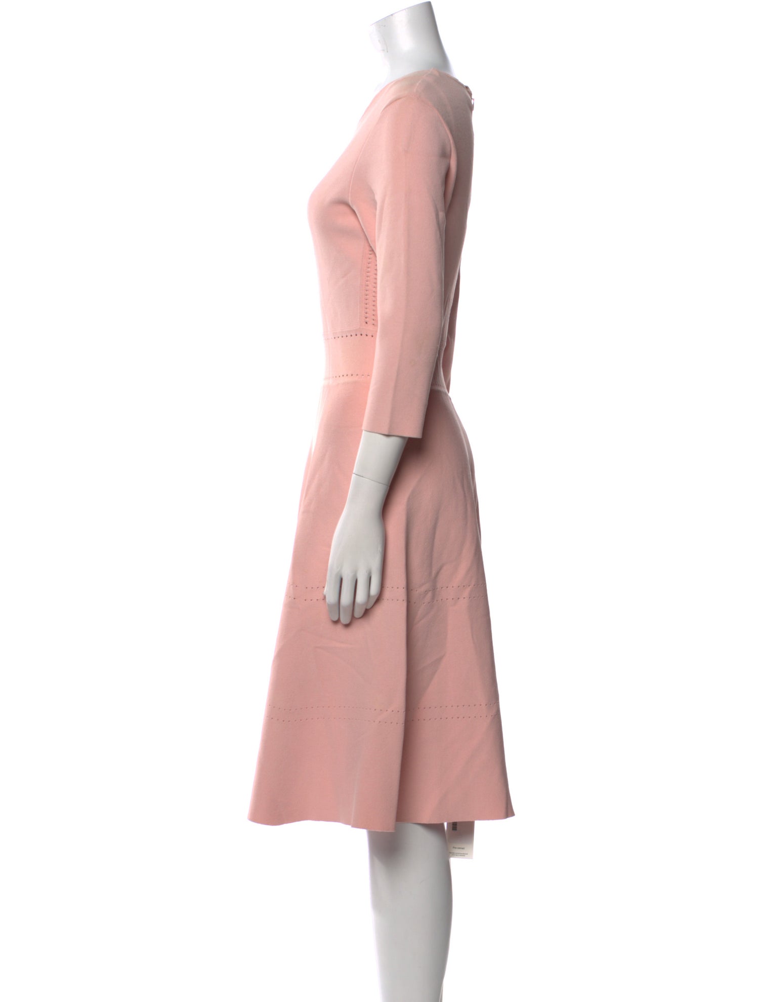 Lela Rose Scoop Neck Midi Length Dress