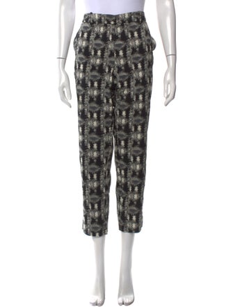 Lela Rose Silk Straight Leg Pants