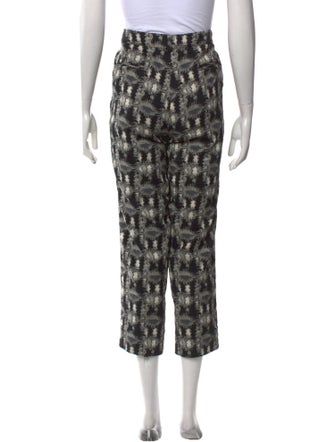 Lela Rose Silk Straight Leg Pants