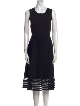 Lela Rose Printed Midi Length Dress