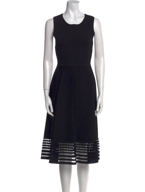 Lela Rose Printed Midi Length Dress