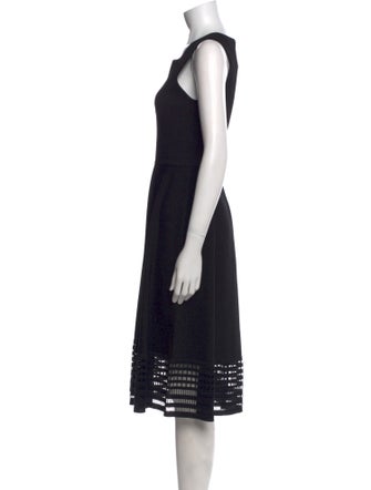 Lela Rose Printed Midi Length Dress