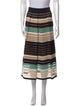 Lela Rose Striped Midi Length Skirt
