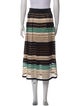 Lela Rose Striped Midi Length Skirt