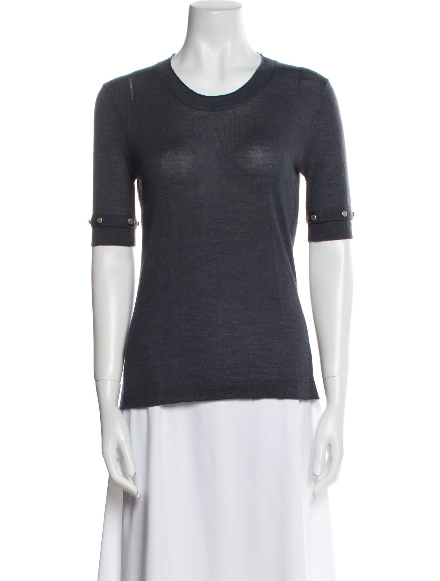 Lela Rose Merino Wool Crew Neck T-Shirt