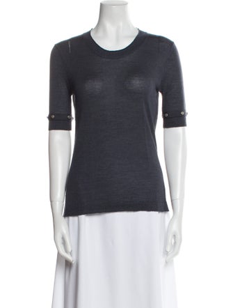 Lela Rose Merino Wool Crew Neck T-Shirt