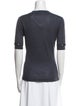 Lela Rose Merino Wool Crew Neck T-Shirt