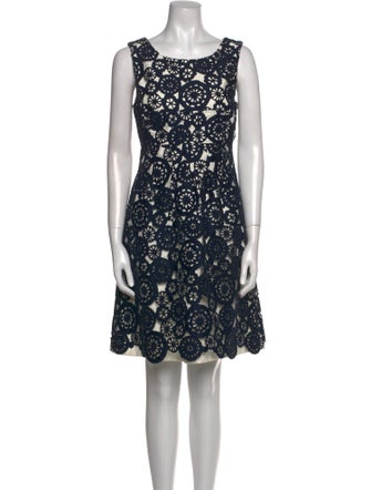 Lela Rose Printed Mini Dress