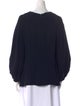 Lela Rose Bateau Neckline Three-Quarter Sleeve Sweatshirt