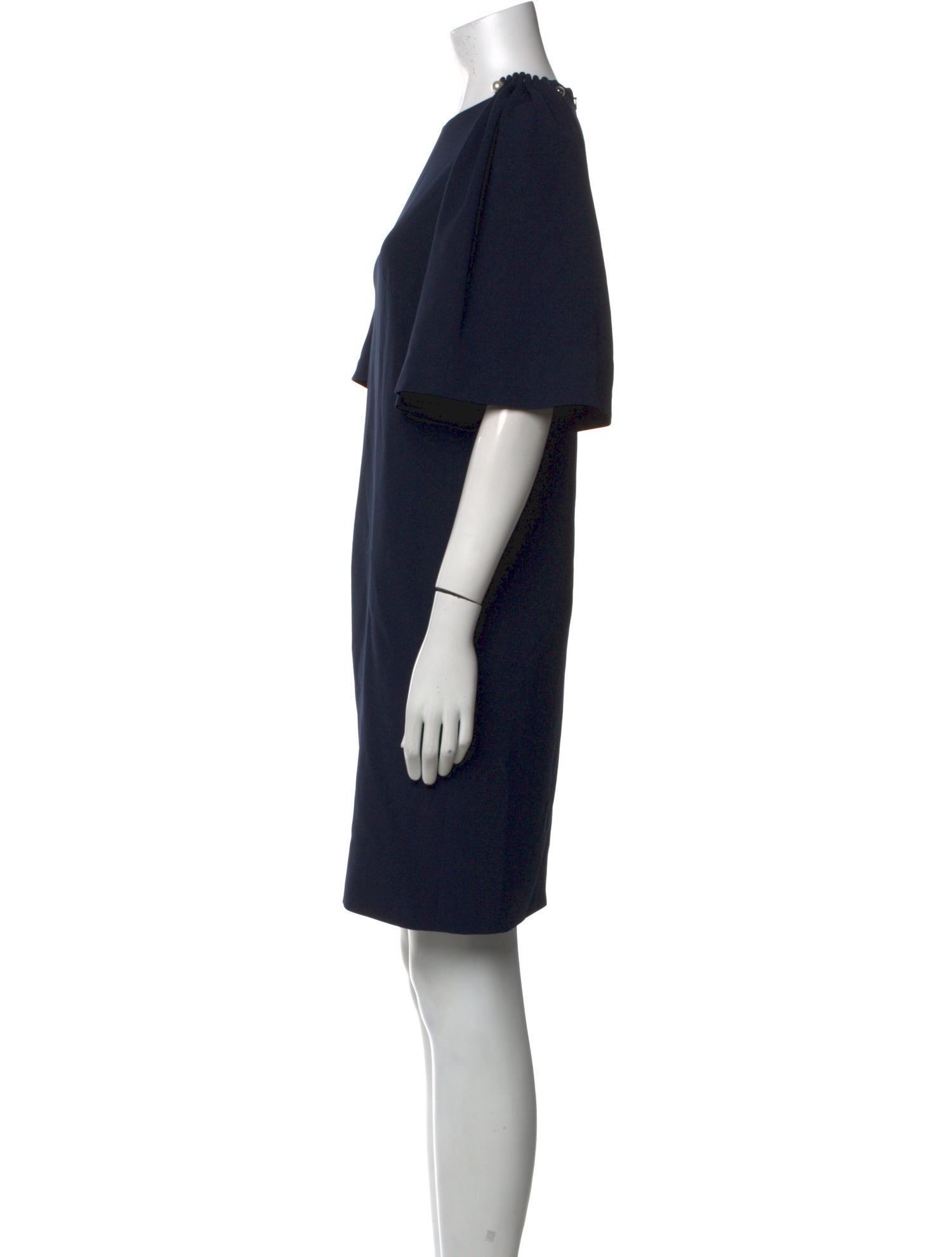 Lela Rose Crew Neck Mini Dress