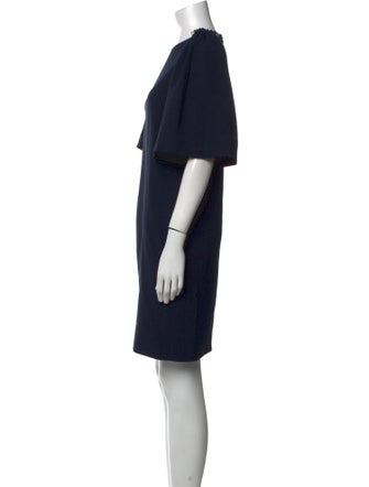 Lela Rose Crew Neck Mini Dress