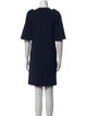 Lela Rose Crew Neck Mini Dress
