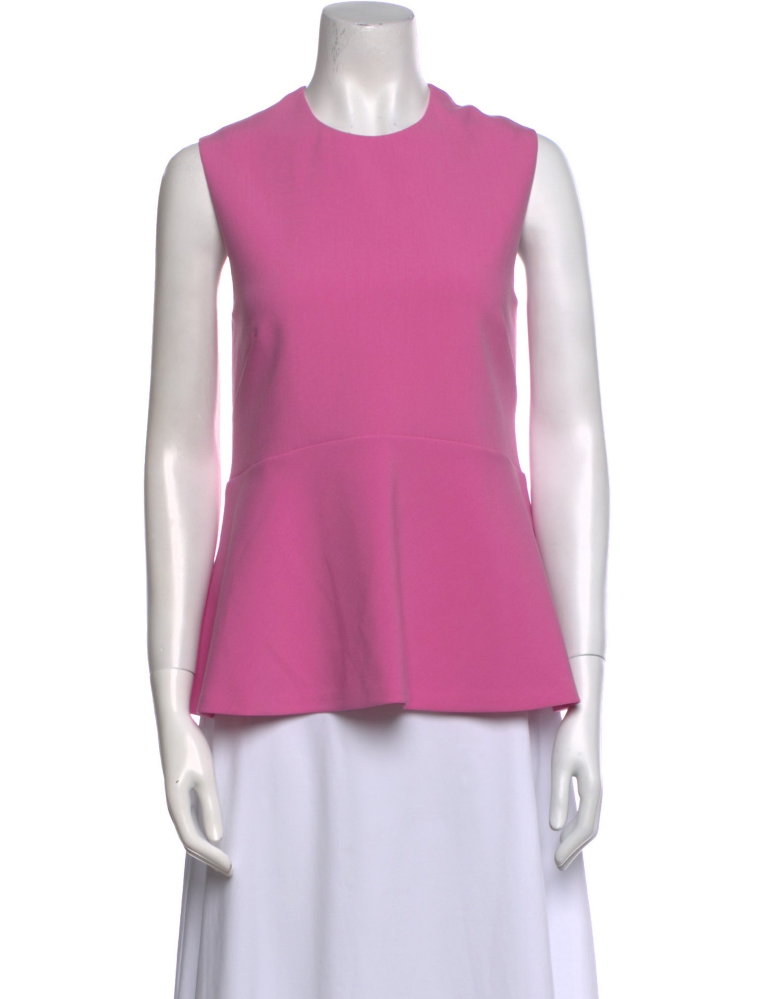 Lela Rose Crew Neck Sleeveless Top