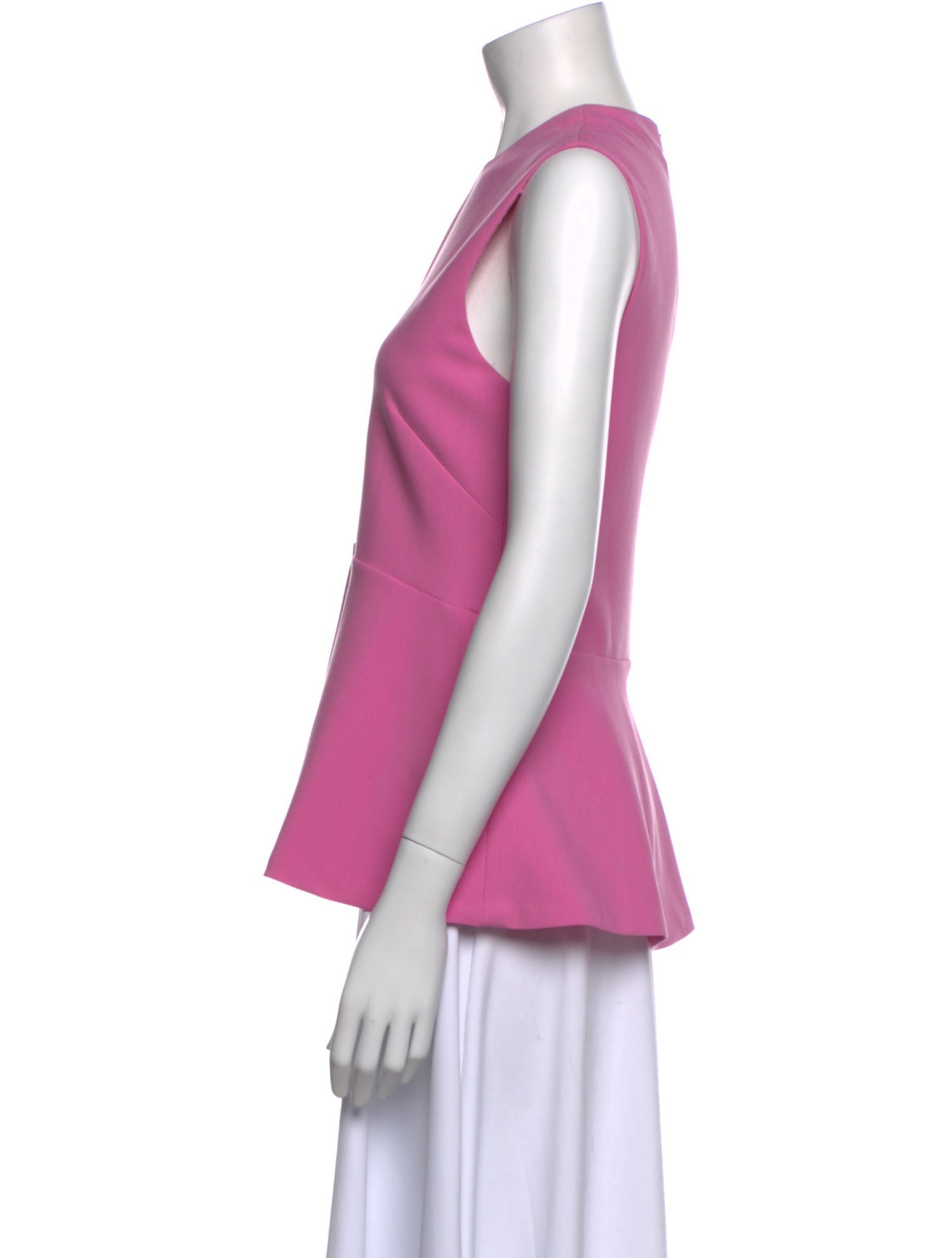 Lela Rose Crew Neck Sleeveless Top