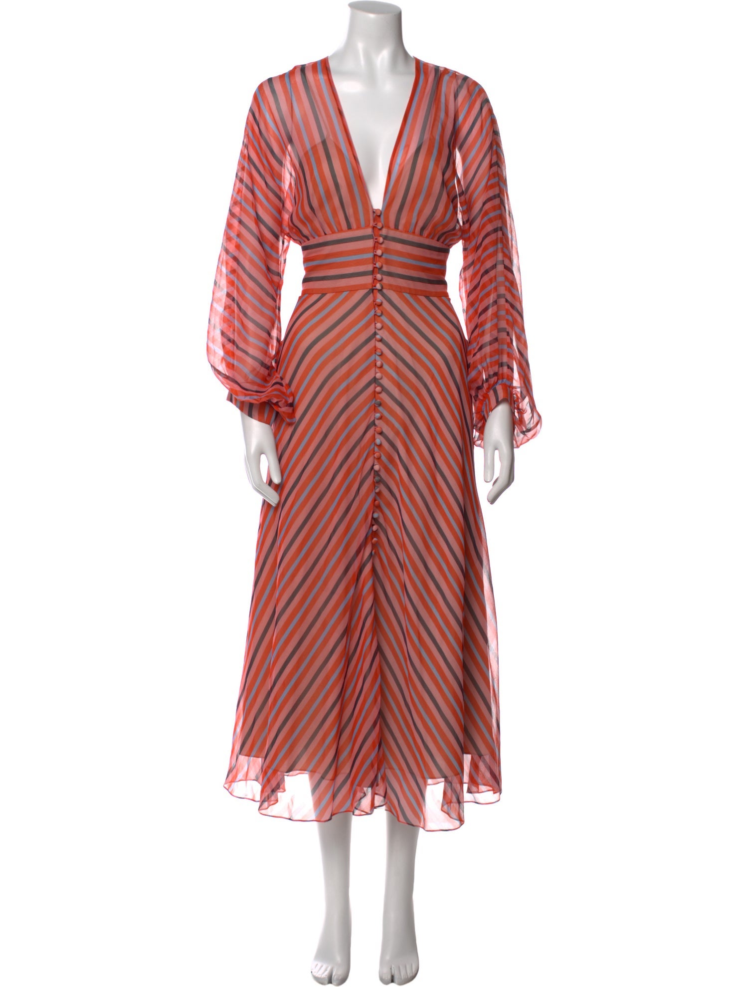 Lela Rose Silk Midi Length Dress