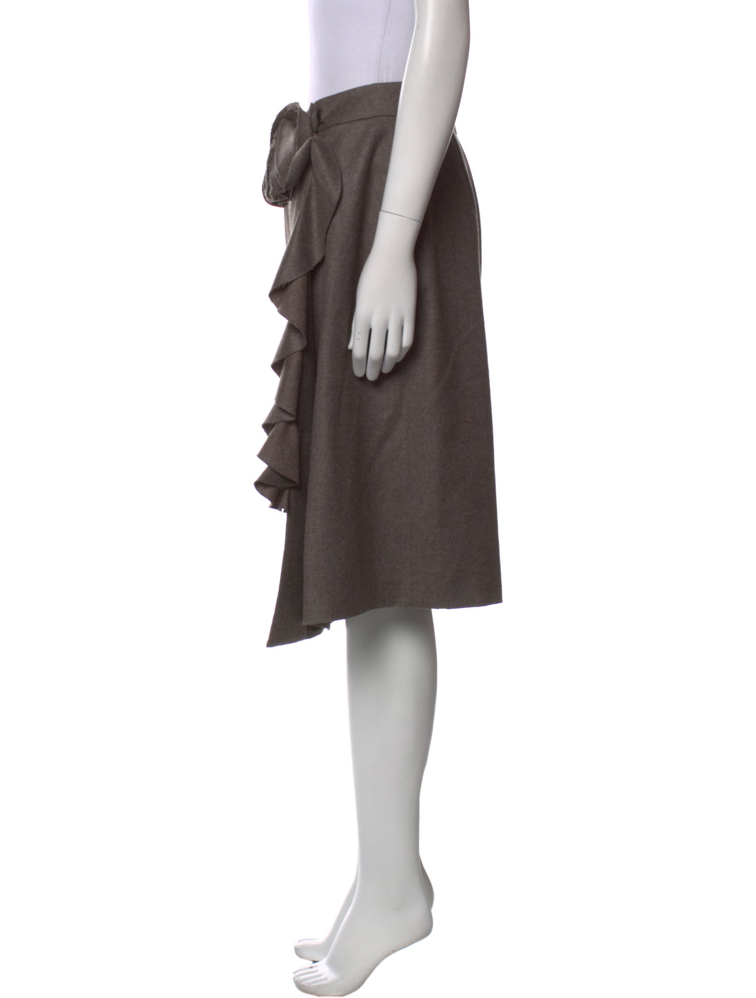 Lela Rose Wool Knee-Length Skirt