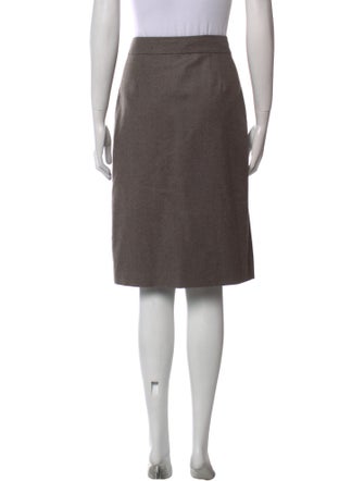 Lela Rose Wool Knee-Length Skirt