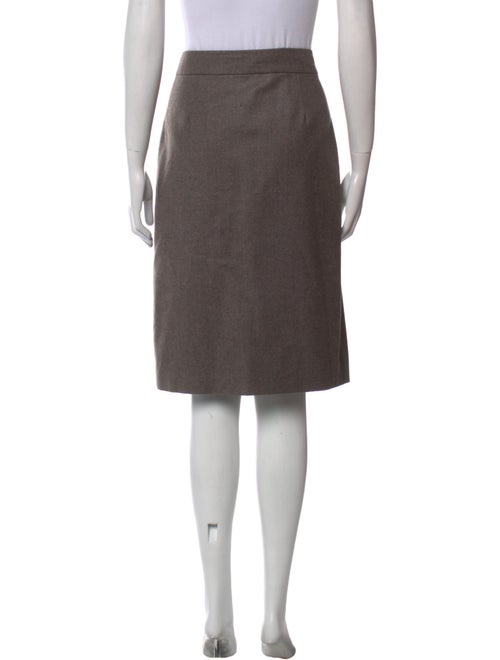 Lela Rose Wool Knee-Length Skirt
