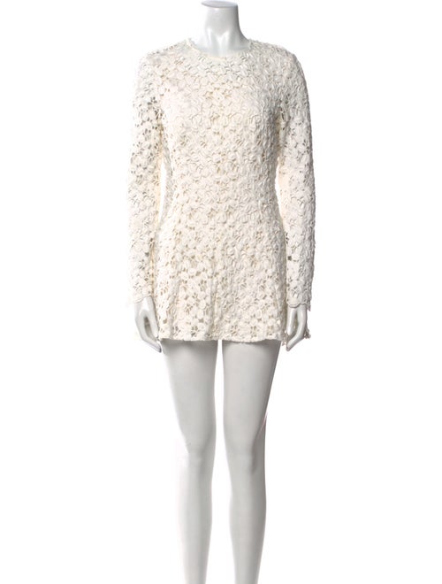 Lela Rose Lace Pattern Mini Dress