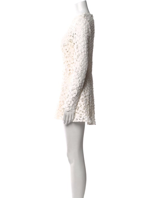 Lela Rose Lace Pattern Mini Dress
