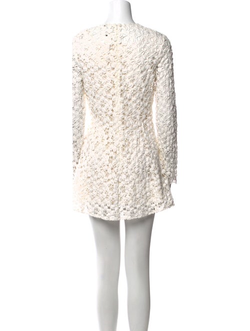 Lela Rose Lace Pattern Mini Dress