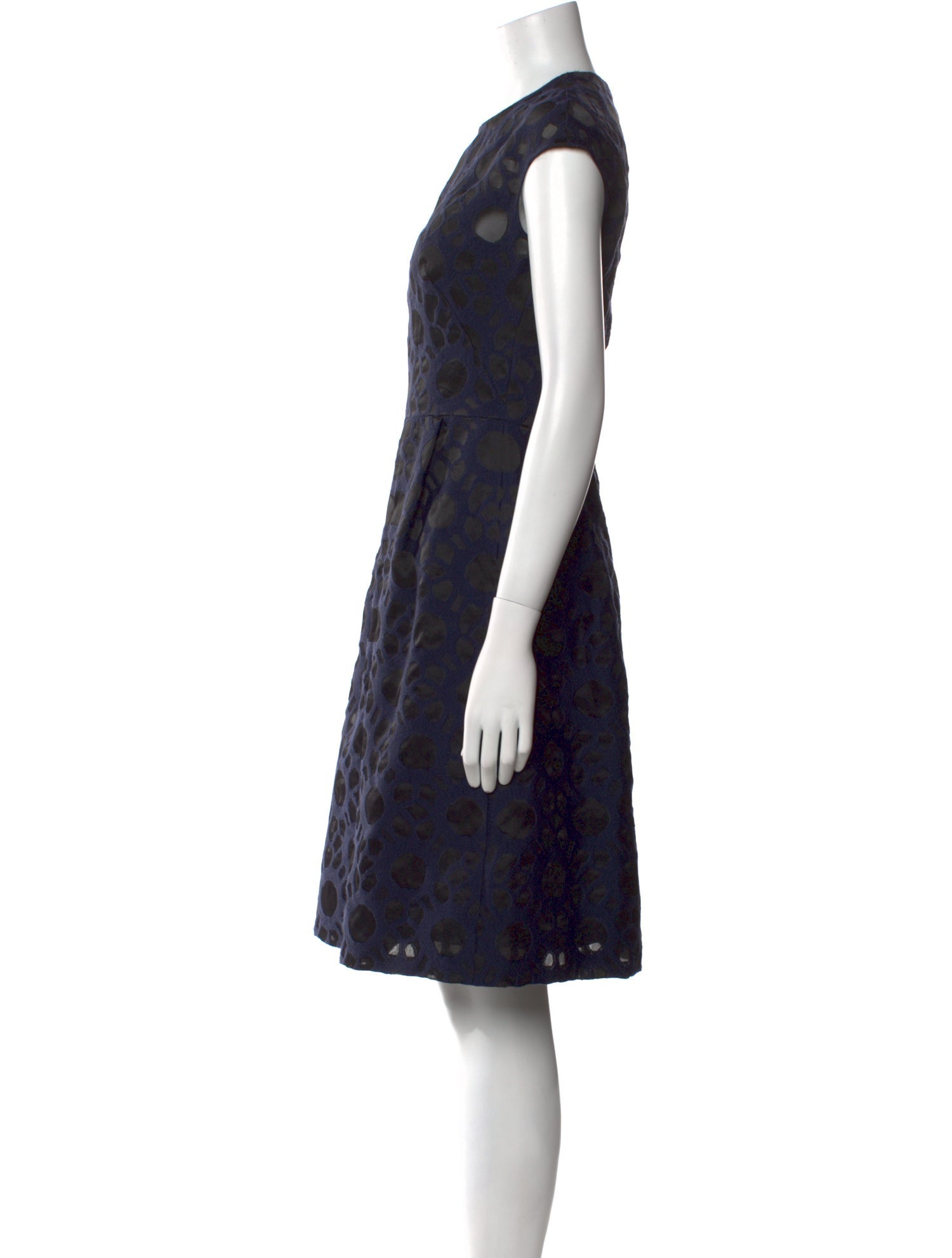 Lela Rose Printed Knee-Length Dress