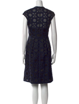 Lela Rose Printed Knee-Length Dress