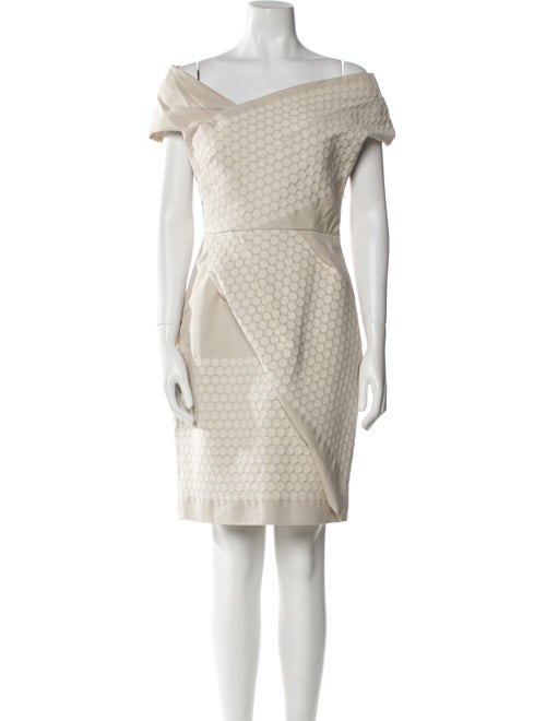 Lela Rose Printed Knee-Length Dress