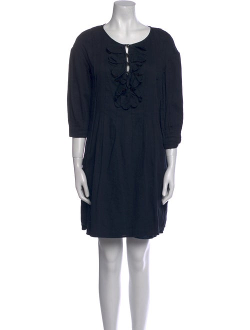 Lela Rose Scoop Neck Mini Dress