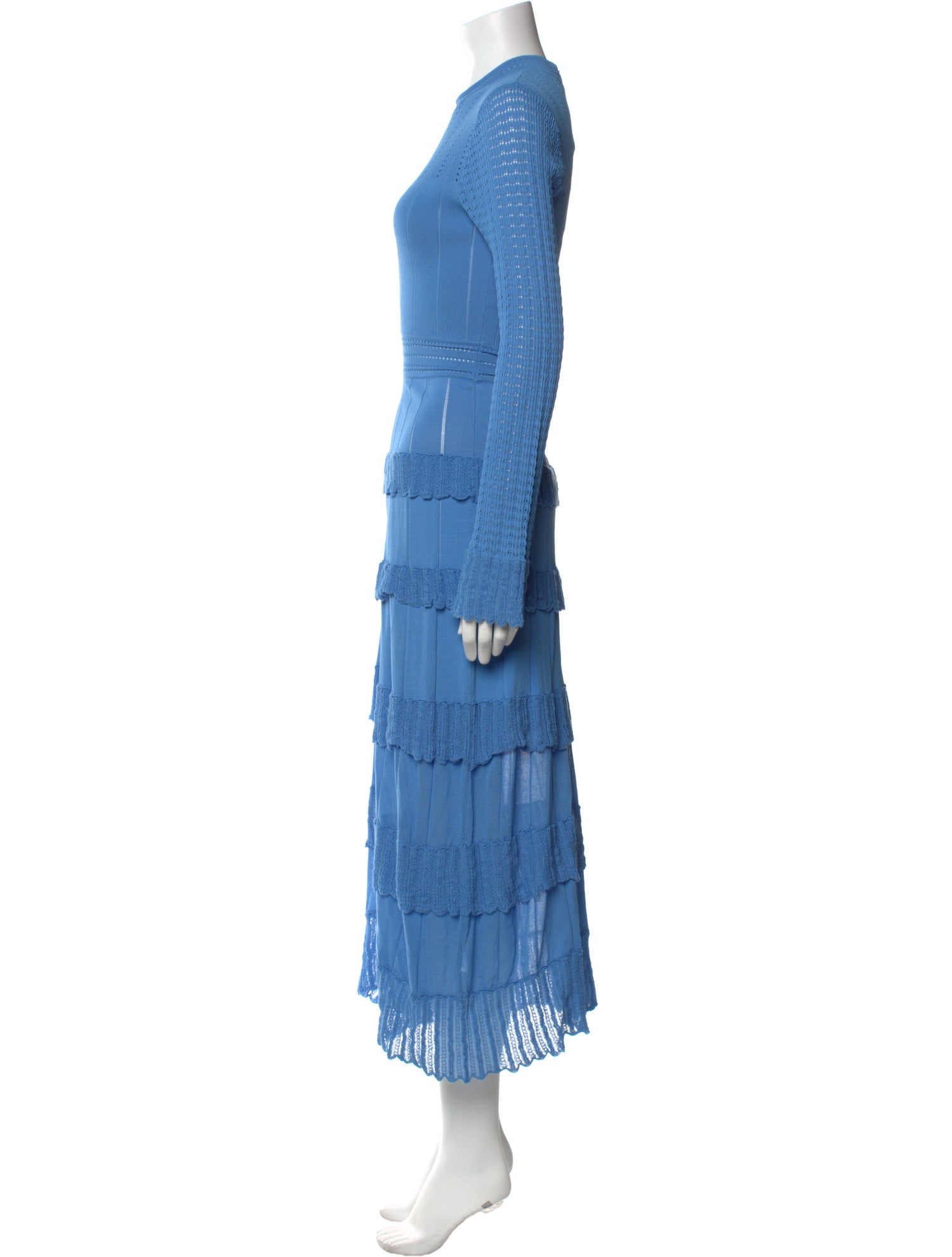 Lela Rose Crew Neck Long Dress