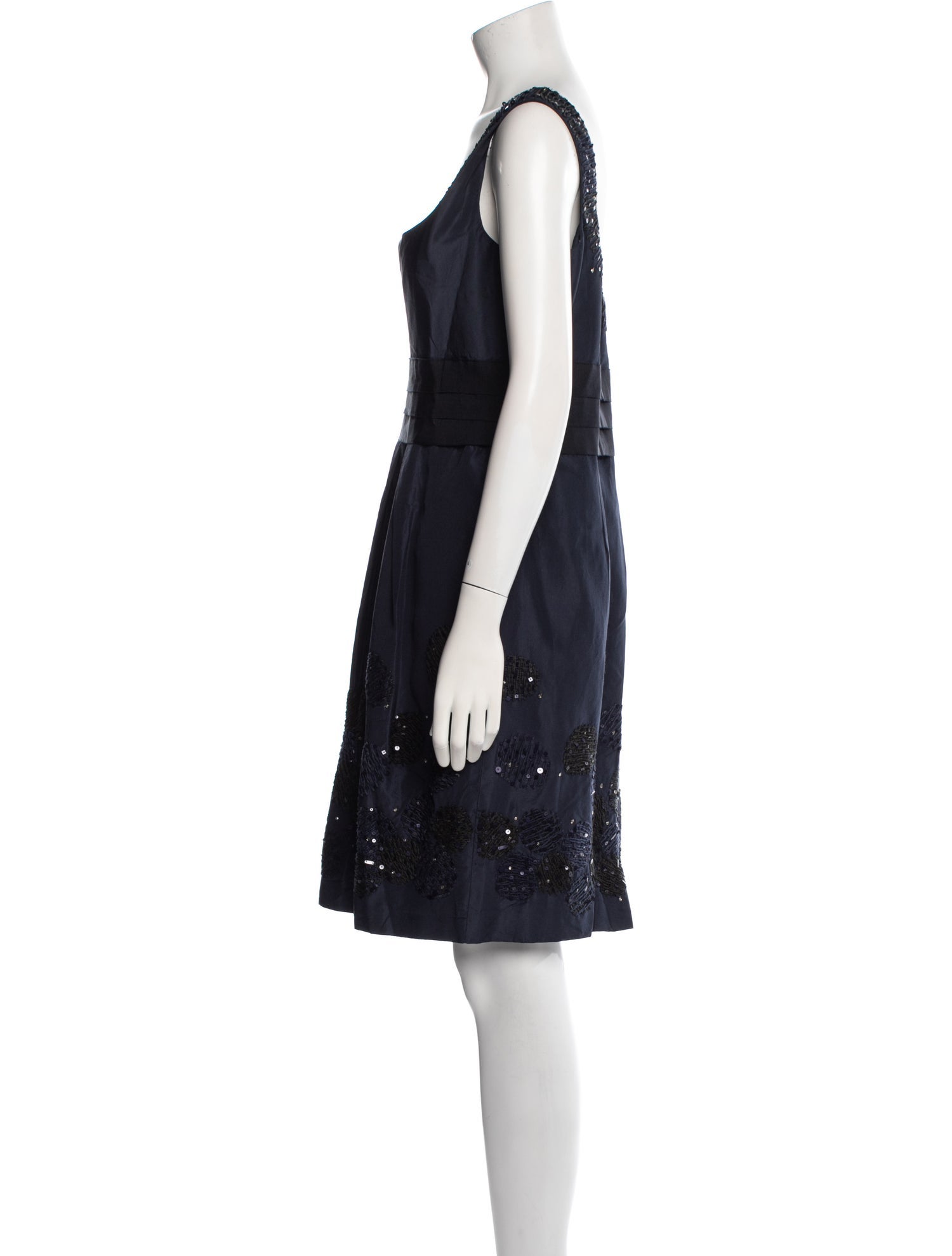 Lela Rose Silk Knee-Length Dress