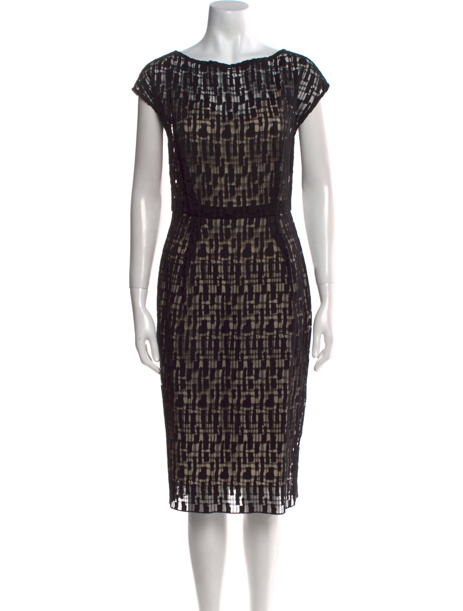 Lela Rose Printed Knee-Length Dress