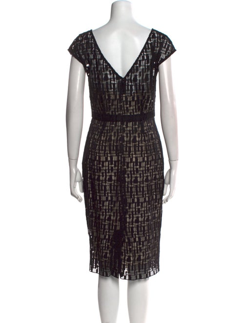 Lela Rose Printed Knee-Length Dress