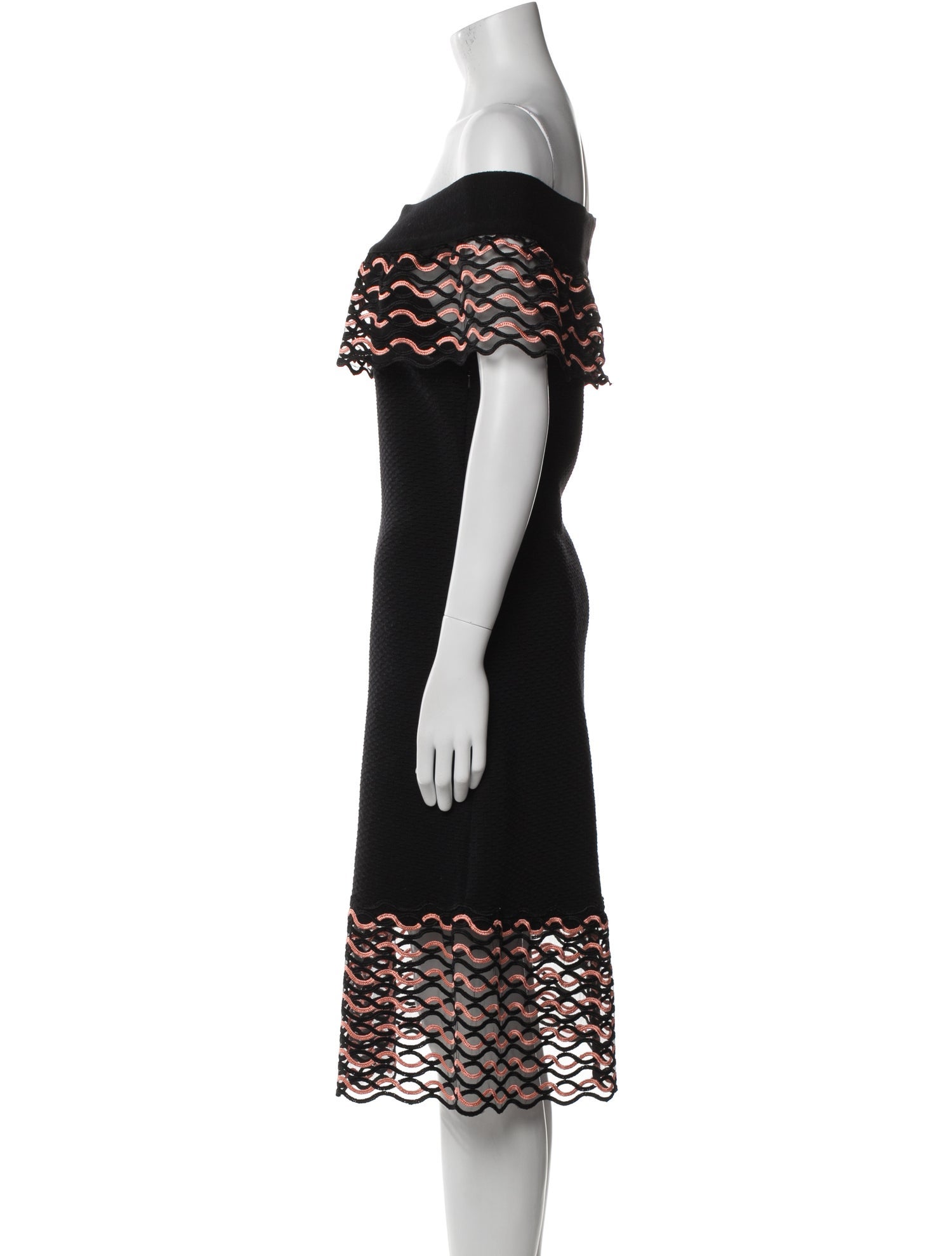 Lela Rose Wool Knee-Length Dress