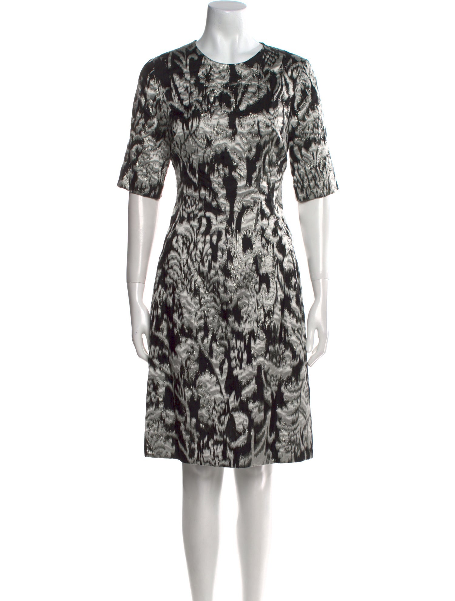 Lela Rose Printed Knee-Length Dress