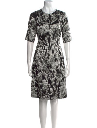 Lela Rose Printed Knee-Length Dress